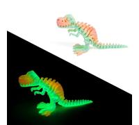 KXWDKJ 3D Printed Dinosaur 3-D Printed Stuff Scheletro Tyrannosaurus Rex Articolato per Decorazione Home Office, Scrivania Executive, Regali Fantasia-Glow-in-the-Dark Rainbow 02||25cm/9.8in