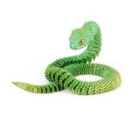 KXWDKJ Fidgets - Stampa 3D a forma di serpente stampato a laser, per tutta la struttura, decorazione per la casa, l'ufficio, per la scrivania, 60 cm, giallo verde