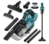 KXX Aspirapolvere senza fili per Makita 18 V max batteria, aspirapolvere elettrico portatile per pavimenti in legno duro, moquette, peli di animali domestici auto (senza batteria)