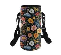 Kxyudcn Simpatico portabottiglie casual con cinghia per ragazze viaggi scuola, Fiore, Taglia unica, Set di zaini per la scuola