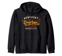 KY Bluegrass State - Kentucky Bourbon & BBQ Felpa con Cappuccio