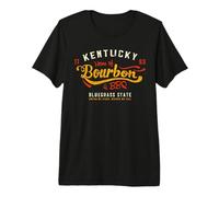 KY Bluegrass State - Kentucky Bourbon & BBQ Maglietta Premium