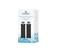 Kyanpu - 2 filtri a carbone attivo per filtro gravità - Compatibile Berkey, Berkefeld, Weeplow - Riduce 99,99% Contaminanti, Cloro, Batteri - 22.700L - Acqua rubinetto e pioggia - Cartucce filtranti