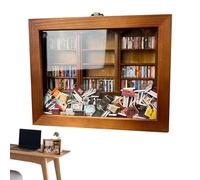 kyaoayo Libreria contro le paure, Decompressione Anxiety Bookshelf, Mini vetrina di libri in legno, ornamenti in miniatura, scuotere la tua paura, regali creativi per gli amanti dei libri