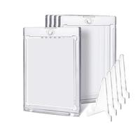 Kyaoayo Set di 5 buste magnetiche per carte da collezione, con supporto, protezione UV, super trasparenti e durevoli, per carte Pokemon Magic, Yugioh (100PT)