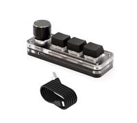 KyAPDmrxn Tastiera meccanica macro Tastiere con manopola di programmazione personalizzata per giochi RGB 3 compatibili con Photoshop (Color: Black)