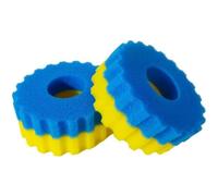 kychenBase CPF-2500 / CPA-2500 / GPF-2500 Spugne Filtro Laghetto - Ricambio Materiale Filtrante, Spugne in Schiuma Filtrante per Laghetto (2 x Blu Grossolana, 2 x Gialla Fine, Ø 230 mm)
