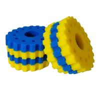 kychenBase CPF-30000 / CPA-30000 / GPF-30000 Spugne Filtro Laghetto - Spugne in Schiuma Filtrante, Ricambio Materiale Filtrante (3 x Blu Grossolana, 4 x Gialla Fine, Ø 360 mm)