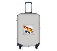 Kycvds Bandiera della Macedonia del Nord Map04 Il coperchio del bagagliaio è adatto per bagagli da 18-32 pollici.