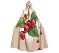 Kycvds Bella Dolce Ciliegia Rossa 1 Costume Adulto Mantello Con Cappuccio Casual Accappatoio Mantello Veste Abbigliamento Cappotto Con Cappuccio Uniforme Con Cappuccio