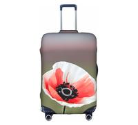 Kycvds Bellissimo inchiostro per fiori di papavero Il coperchio del bagagliaio è adatto per bagagli da 18 a 32 pollici. Coperchio del bagagliaio personalizzato., bianco, XL