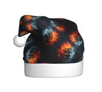 Kycvds Beneficio del cervello sinistro e destro, cappello di Babbo Natale per adulti, unisex, comodo velluto, cappello extra spesso per Capodanno