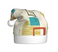 Kycvds Cappello di Babbo Natale moderno per adulti di metà secolo in velluto extra spesso per capodanno