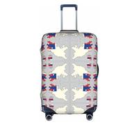 Kycvds Copertura per bagagli con mappa topografica della Slovenia, adatta per bagagli da 45-81 cm, personalizzata, bianca, XL