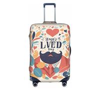 Kycvds Fathers Day Love Dad 1 Il coperchio del bagagliaio è adatto per bagagli da 18-32 pollici. Coperchio del bagagliaio personalizzato Bagaglio personalizzato., Bianco, Medio