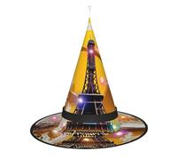 Kycvds I cappelli da strega di Halloween della Torre Eiffel di Parigi sono decorati con luci, che vengono utilizzati per decorare grandi forniture per feste di Halloween.