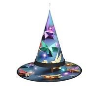 Kycvds I cappelli da strega di Halloween delle gru di carta multicolore di origami sono decorati con luci, che vengono utilizzati per decorare grandi forniture per feste di Halloween.