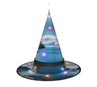 Kycvds I cappelli da strega di Halloween delle Isole Norvegia sono decorati con luci, che decorano grandi forniture per feste di Halloween.