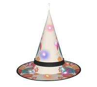 Kycvds I cappelli da strega di Halloween per la festa del papà sono decorati con luci, che decorano grandi forniture per feste di Halloween.