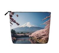 Kycvds Monte Fuji paesaggio piccolo borsa cosmetica giapponese borsa di immagazzinaggio accessori da viaggio borsa cosmetica regalo di compleanno regalo di Natale bello, nero, taglia unica
