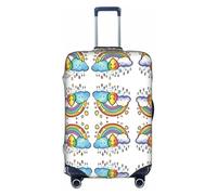 Kycvds Rainbow Clouds Raindrop 1 Il coperchio del bagagliaio è adatto per bagagli da 18 a 32 pollici. Bagagli personalizzati personalizzati bagagli.