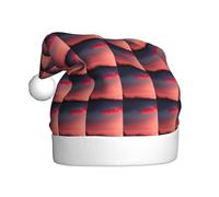Kycvds Red Sky At Night Starry Santa Hat Holiday for Adults Unisex Velvet Comfort Extra Thick Hat For New Year