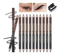 KYDA 12 penne per eyeliner Black and Brow Black and Brow Eyeliner Pencil, Dual Ended Waterproof Long-Lasting Eyebrow pen