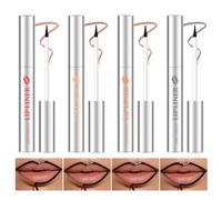 KYDA 4 pezzi Peel Off Lip Liner Stain, Long Lasting and Waterproof Lip Tint Set, Matte Nude Finish Quickly Dry Lip Stain-Vegan & Cruelty-Free