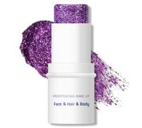 KYDA Body Glitter Stick, Chunky Glitter Gel per viso, corpo e capelli, colore sequenza olografica, impermeabile per molti usi, gel glitterato, viola