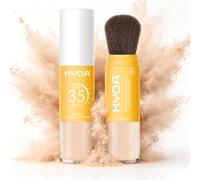 KYDA Mineral Sunscreen Setting Powder for Face & Scalp, SPF 35, Medium, Mineral Brush Powder, Oil Control Natural Matte Finish, Lasting Lightweight Breathable, All Skin (#03Medium)