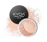 KYDA Polvere minerale, SPF 35, polvere trasparente facciale sciolta, copertura trasparente, polvere di regolazione senza olio, 7,9 g, piuttosto media