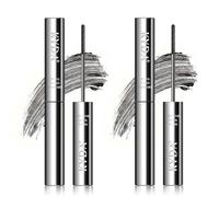 KYDA Washable Metal Mascara, Black Extra Slim Super Curling Voluming Eyelash, spazzola per ciglia in metallo senza setole, pigmento durevole e non sfaldante (nero-2)