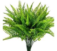 KyeeaDIY 12 Pezzi 41cm Felci Artificiali Piante Interno e Esterno Piantina Finta per Casa Balconi Ufficio Decorazioni Pianta Artificiale(Verde)