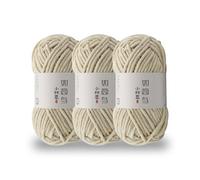 KyeeaDIY Filato di Chenille Grosso per L'uncinetto, Filato di Velluto 3pcs per Maglieria Filati di Cotone per Principianti per L'uncinetto Amigurumi, Coperte Spesse (ciascuno 55m / 60yd) (O)