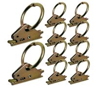 KYEQATY 10pcs E Tracks Accessori, Acciaio E Traccia Ancore di leghe O-Ring per Il Sistema di leghe del rimorchio, per Fissare Merci nel Camion rimorchio Chiuso/Piatto