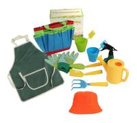 KYEQATY 11 Pezzi Set di Giardinaggio per Bambini, Set di Giardinaggio per Bambini per con Tote Bag, Strumenti educativi per Migliorare Le competenze pratiche per la casa Accessoria