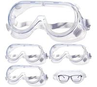 KYEQATY Goggle di Sicurezza 4pcs Vento/Sabbia/Shock/Occhiali di Sicurezza Resistenti a spruzzati con PVC di Vista Trasparente Flessibile in Nylon e Occhio Protettivo Occhiali