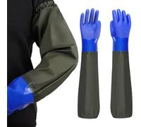 KYEQATY Guanti da lavoro impermeabili guanti lunghi non slip con fascia elastica per il giardinaggio di pulizia dello stagno