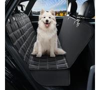KYG Copertura per cani per sedile posteriore dell'auto 4 in 1, sedile posteriore con protezione laterale, 100% impermeabile, antigraffio e antiscivolo, per auto, camion e SUV, 135 x 147 cm, nero