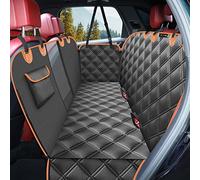 KYG Coprisedile Auto per Cani Telo Posteriore Auto per Animali Domestici Rivestimento per Sedile dell'Auto di Panno Oxford Impermeabile Antigraffiato e Antiscivolo Nero Arancione