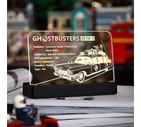 Kyglaring incandescente chiaro acrilico nome piastra con base di alimentazione progettato per Lego 10274 Icons Ghostbusters ECTO-1 auto costruzione Set Display Sign (incandescente targhetta)