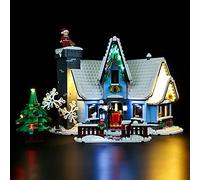 Kyglaring Kit di illuminazione a LED compatibile con le collezioni Creator Winter Village Santa's Visit 10293 Set di blocchi da costruzione - Non includere il modello