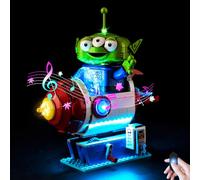 Kyglaring Kit di luci a LED compatibile con Lego Alien con Pizza Planet Rocket Ride 43307 Set da costruzione - Suono originale del film aggiornato (solo luci, modello non incluso)