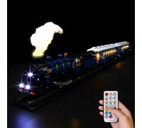 Kyglaring Kit di luci a LED per set di treni Lego, set di illuminazione per treni Orient Express compatibile con Lego 21344 - Nessun modellino di treno Lego (versione telecomando)