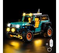 Kyglaring Kit luci compatibile con Lego Jeep Wrangler Rubicon SUV 42227 Set da costruzione - Controllo touch aggiornato e oscuramento (solo luci, modello non incluso)
