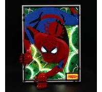 Kyglaring Set di luci a LED compatibile con Lego Art The Amazing Spider-Man 3D Wall 31209 Mattoncini, Kit di illuminazione a led decorativa per Lego 31209 (Senza Modello)