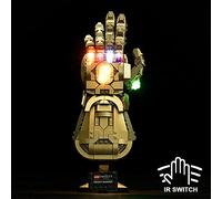 Kyglaring Set di luci LED Infinity Gauntlet - Kit di luci compatibile con il modello di mattoncini Lego 76191 - Modello non incluso (Versione standard)