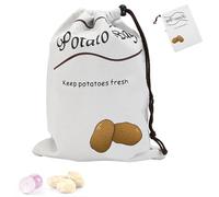 KYGVHOHI Sacchetti Porta Patate, Custodia In Tela e Rivestimento Non Tessuto, Antipolvere, Sigillatura Con Corda Tirante e Cerniera Laterale per una Facile Presa Delle Verdure