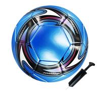 KYHYFJMD Pallone da calcio blu misura 3 PU superficie stretta tessuta colori vivaci con pompa e ago adatto per allenamento pratica o regalo