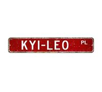 Kyi-Leo, cartello stradale con animali del bosco, 7,6 x 45,7 cm, in metallo, antiruggine, da parete, per uomo, grotta, garage, bar, pub